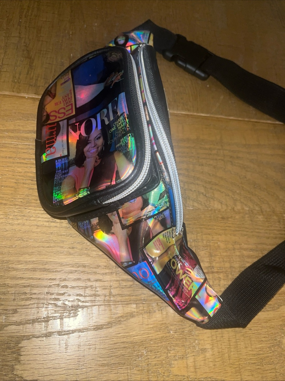 Michelle Obama Glossy Colorful Fanny Pack Bag